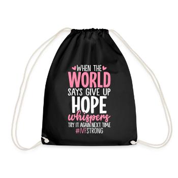 Funny IVF One in Eight Egg Retrieval Embryo - Drawstring Bag - black - Front