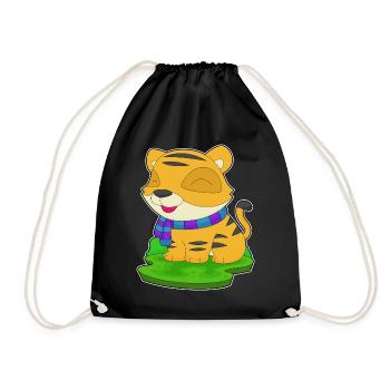 Écharpe d’hiver Tigre - Sac de sport léger - noir - Devant