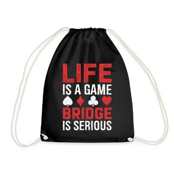 Bridge Jeu de cartes Drôle Deck Trick Prise de contrat - Sac de sport léger - noir - Devant