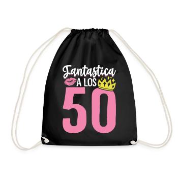 It's My 50th Birthday Party Queen Funny 50 Years - Drawstring Bag - black - Front