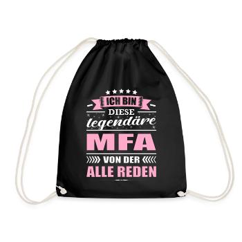 Ich Bin Diese Legendäre MFA Arzthelferin - Turnbeutel - Schwarz - Vorne