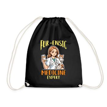 Veterinary Medicine Fur-ensic Medicine Vet Clinic - Drawstring Bag - black - Front
