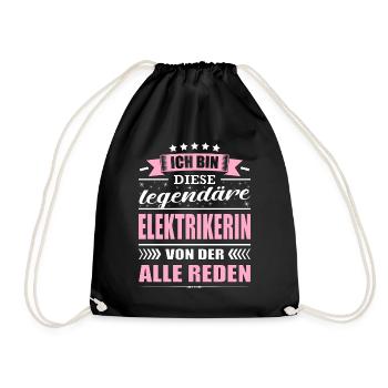 Ich Bin Diese Legendäre Elektrikerin - Turnbeutel - Schwarz - Vorne