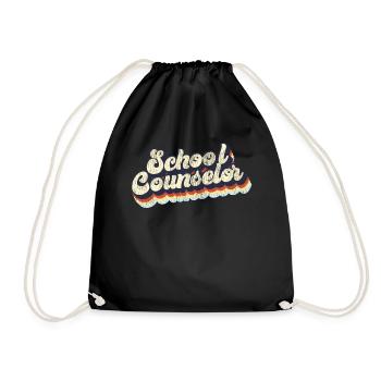 School Counselor Retro Vintage - Turnbeutel - Schwarz - Vorne