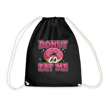 Donut Eat Me Donut, glasiert, Maker, Liebhaber, Donut - Turnbeutel - Schwarz - Vorne