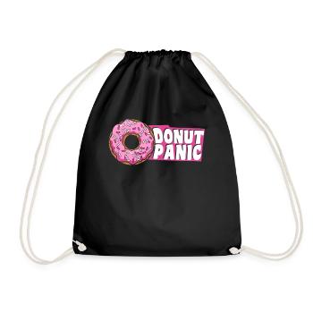 Donut Panic Donut glasierter Maker Liebhaber Donut - Turnbeutel - Schwarz - Vorne