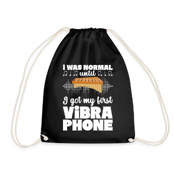 Vibraphon Vibraphonist - Turnbeutel - Schwarz - Vorne
