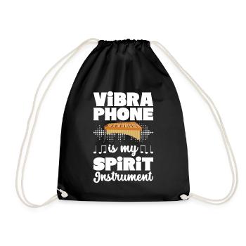 Vibraphon Vibraphonist - Turnbeutel - Schwarz - Vorne