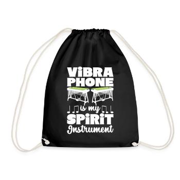 Vibraphon Vibraphonist - Turnbeutel - Schwarz - Vorne