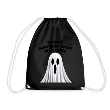 Funny saying: Something creepy in your pants - Drawstring Bag - black - Front