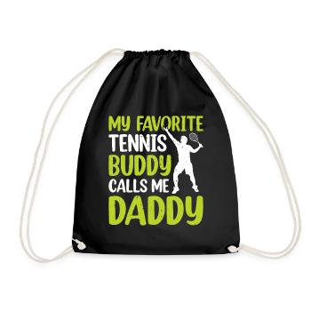 Mon copain de tennis préféré m’appelle papa papa de tennis - Sac de sport léger - noir - Devant