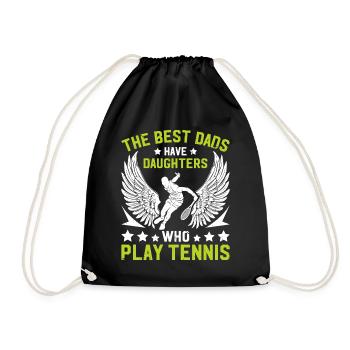 Tennis Daddy - Les meilleurs papas ont des filles qui pl - Sac de sport léger - noir - Devant
