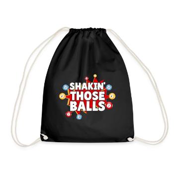 Secouer ces boules Bingo drôle Jeux de hasard Bingo - Sac de sport léger - noir - Devant