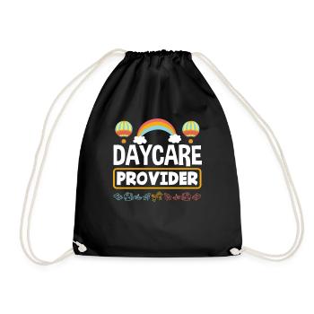 Daycare provider Regenbogen - Drawstring Bag - black - Front