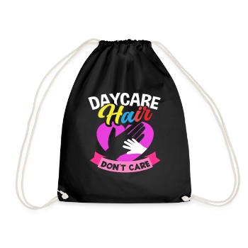 Kindergarten Hair Doesn't Matter - Daycare - Drawstring Bag - black - Front