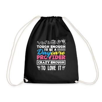 Kindergarten Educator Strong Enough Crazy Enough - Drawstring Bag - black - Front