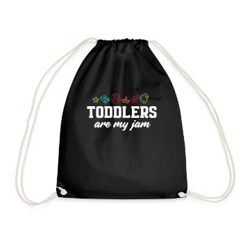 Les tout-petits, c’est mon truc, la crèche - Sac de sport léger - noir - Devant