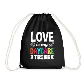 Love is my kindergarten tribe - Drawstring Bag - black - Front