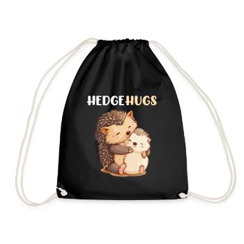 Hedgehugs Cute Hedgehog - Turnbeutel - Schwarz - Vorne