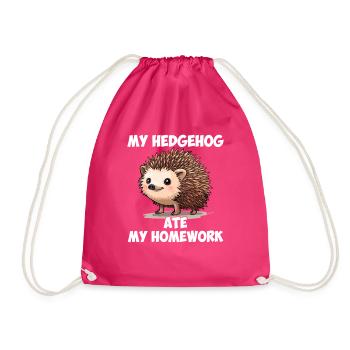 Hedgehugs Cute Hedgehog - Turnbeutel - Fuchsia - Vorne