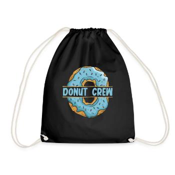 Donut Crew Donut glasiert Maker Liebhaber Donut - Turnbeutel - Schwarz - Vorne
