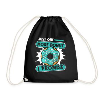 Juste un beignet de plus que je promets beignet glacé - Sac de sport léger - noir - Devant