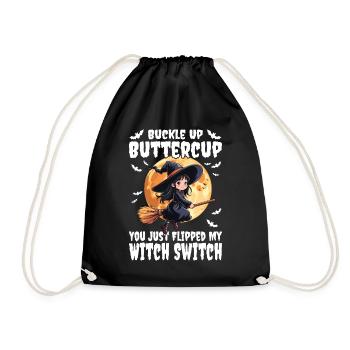 Costume de sorcière d’Halloween Balai de sorcière - Sac de sport léger - noir - Devant