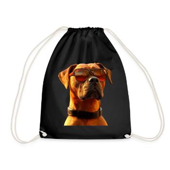 Rhodesian Ridgeback Hunting Dog Dogs Pride Ridgeback - Drawstring Bag - black - Front