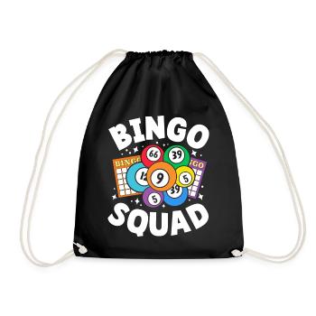 Bingo Squad Loterie Drôle Jeu Appel Holler - Sac de sport léger - noir - Devant