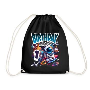 Astronaute 1er anniversaire Espace - Sac de sport léger - noir - Devant