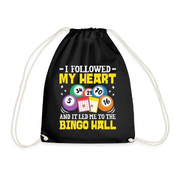Drôle Bingo Hall Caller Holler Loterie Jeux d’argent - Sac de sport léger - noir - Devant