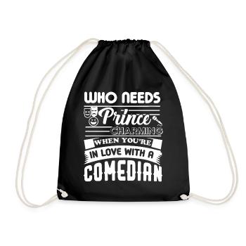 Comedian In Love With Comedian - Drawstring Bag - black - Front