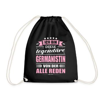 Ich Bin Diese Legendäre Germanistin - Turnbeutel - Schwarz - Vorne