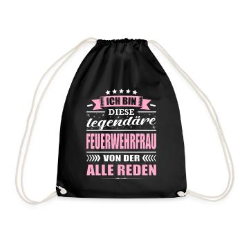 Ich Bin Diese Legendäre Feuerwehrfrau - Turnbeutel - Schwarz - Vorne