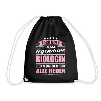 Ich Bin Diese Legendäre Biologin Biologie - Turnbeutel - Schwarz - Vorne