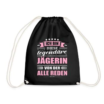 Ich Bin Diese Legendäre Jägerin Jagd - Turnbeutel - Schwarz - Vorne