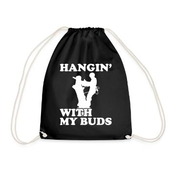 Arborist Arborist Tree Climber Tree Climbing - Drawstring Bag - black - Front