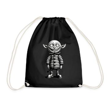 Halloween Gnome Outfit Gruseliges Monster Design - Turnbeutel - Schwarz - Vorne
