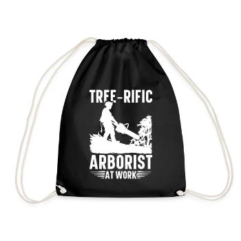 Arborist Arborist Tree Climber Tree Climbing - Drawstring Bag - black - Front