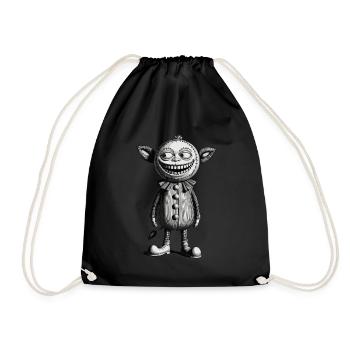 Gruseliges Monster Design Halloween Gnome Outfit - Turnbeutel - Schwarz - Vorne