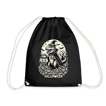 La sorcière drôle d'Halloween T-Rex adore les bonbons - Sac de sport léger - noir - Devant