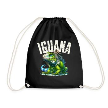 Iguana - Drawstring Bag - black - Front