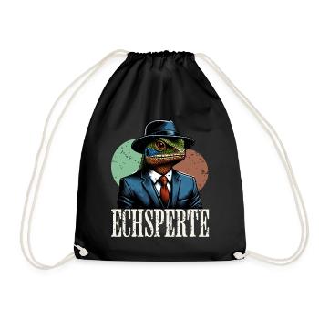 Echsperte Experte - Turnbeutel - Schwarz - Vorne