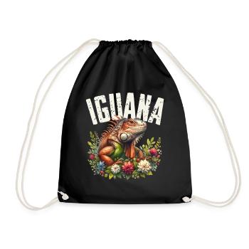 Iguana - Drawstring Bag - black - Front