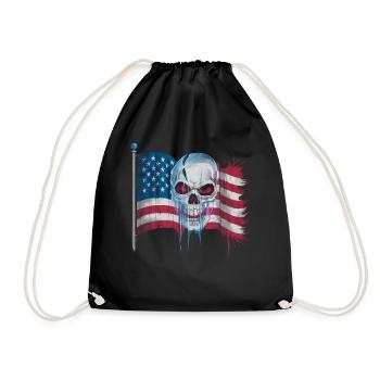 Halloween, Squelette, Effrayant, Effrayant, Horreur, Fête - Sac de sport léger - noir - Devant