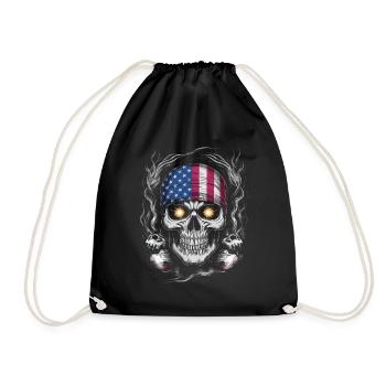 Halloween, Squelette, Effrayant, Effrayant, Horreur, Fête - Sac de sport léger - noir - Devant