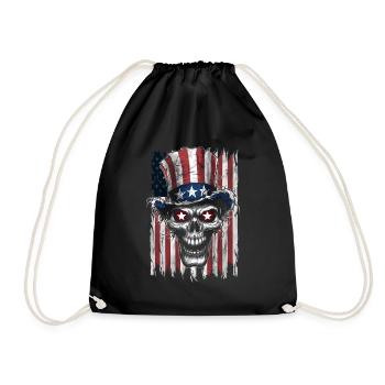 Halloween, Squelette, Effrayant, Effrayant, Horreur, Fête - Sac de sport léger - noir - Devant
