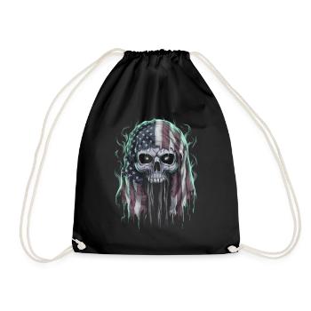 Halloween, Squelette, Effrayant, Effrayant, Horreur, Fête - Sac de sport léger - noir - Devant