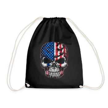 Halloween, Squelette, Effrayant, Effrayant, Horreur, Fête - Sac de sport léger - noir - Devant