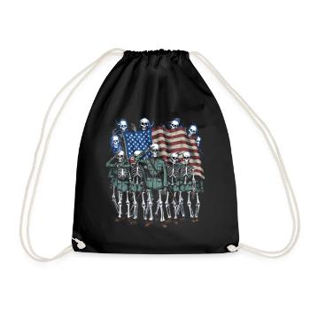 Halloween, Squelette, Effrayant, Effrayant, Horreur, Fête - Sac de sport léger - noir - Devant